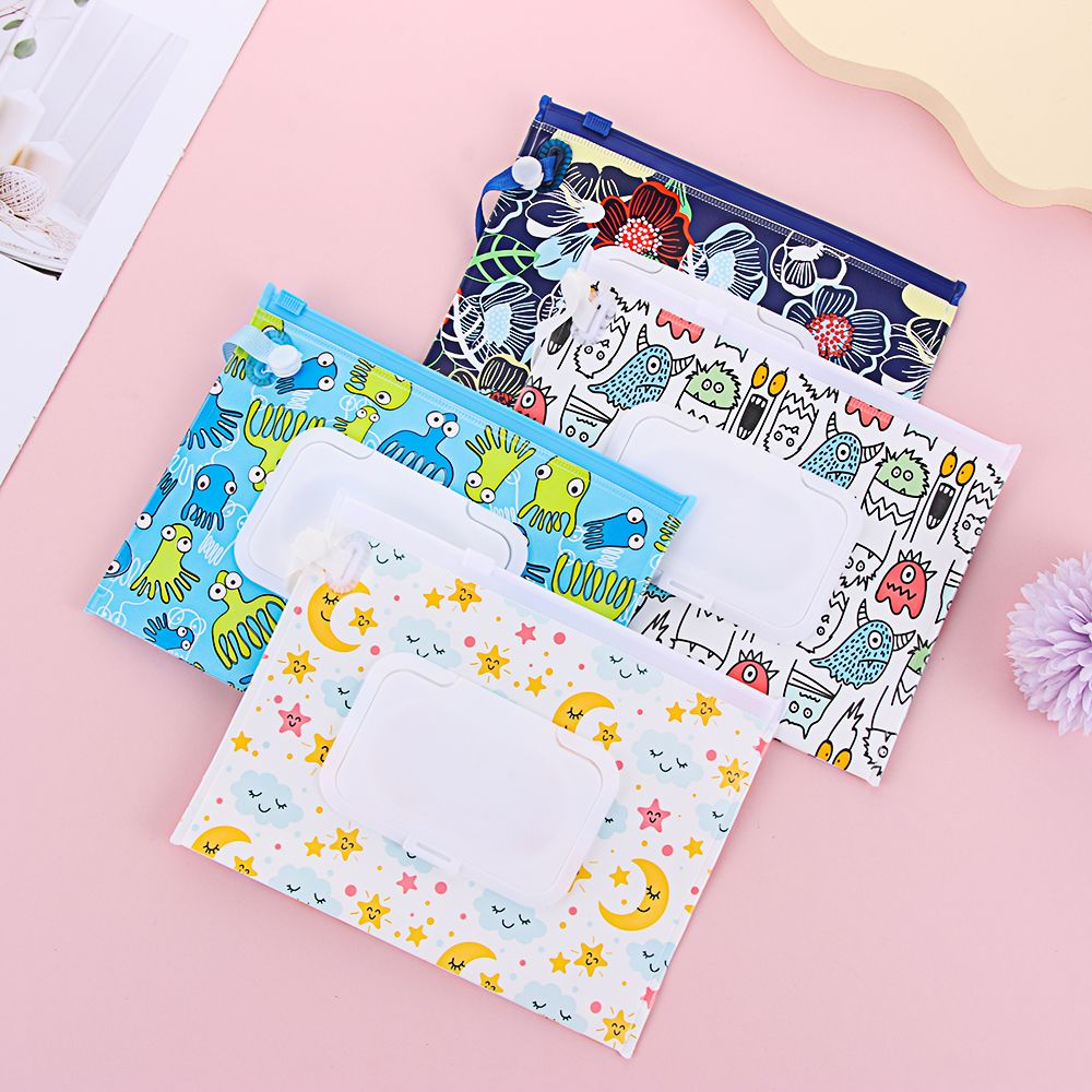 Baby Products Korean - Taşınabilir Kapaklı Islak Mendil Çantası Kozmetik