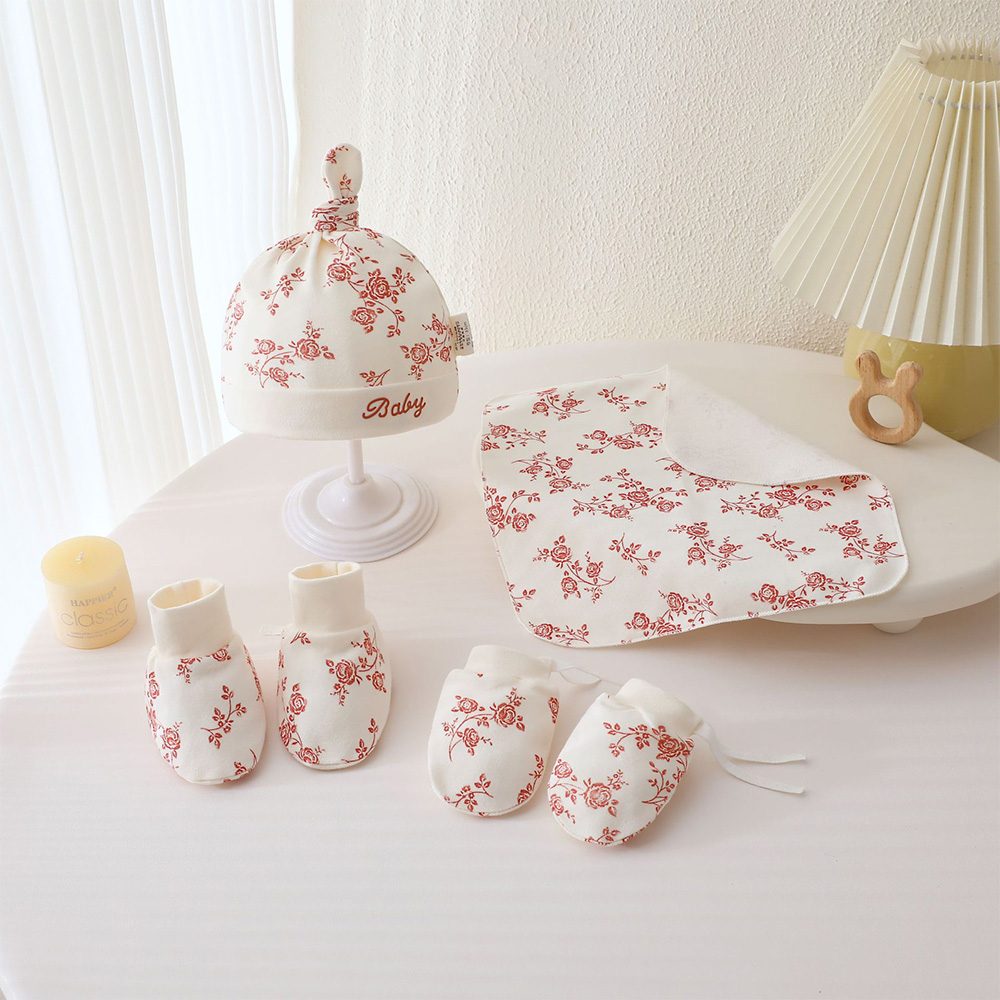 Baby Products Korean - Yenidoğan Bebek Kız&Erkek Şapka Eldiven Çorap